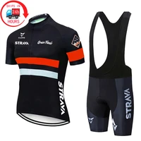 2021 strava pro cycling jersey set summer mountain bike clothing bicycle cycling jersey sportswear suit maillot ropa ciclismo