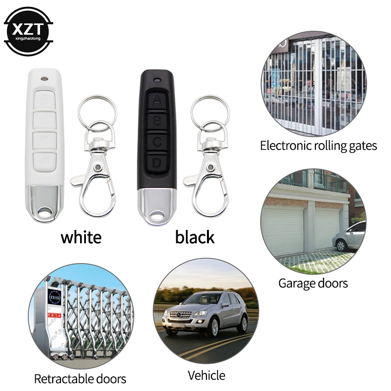 

433MHZ Remote Control Garage Gate Door Opener Auto Pair Copy Control Duplicator Clone Cloning Code Car Key 4 Key Buttons