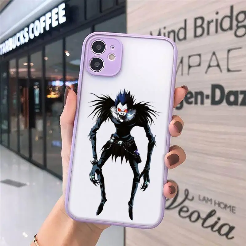 

Death Note anime manga luxury Phone Case cover matte transparent For iphone 7 8 11 12 plus mini x xs xr pro max cover