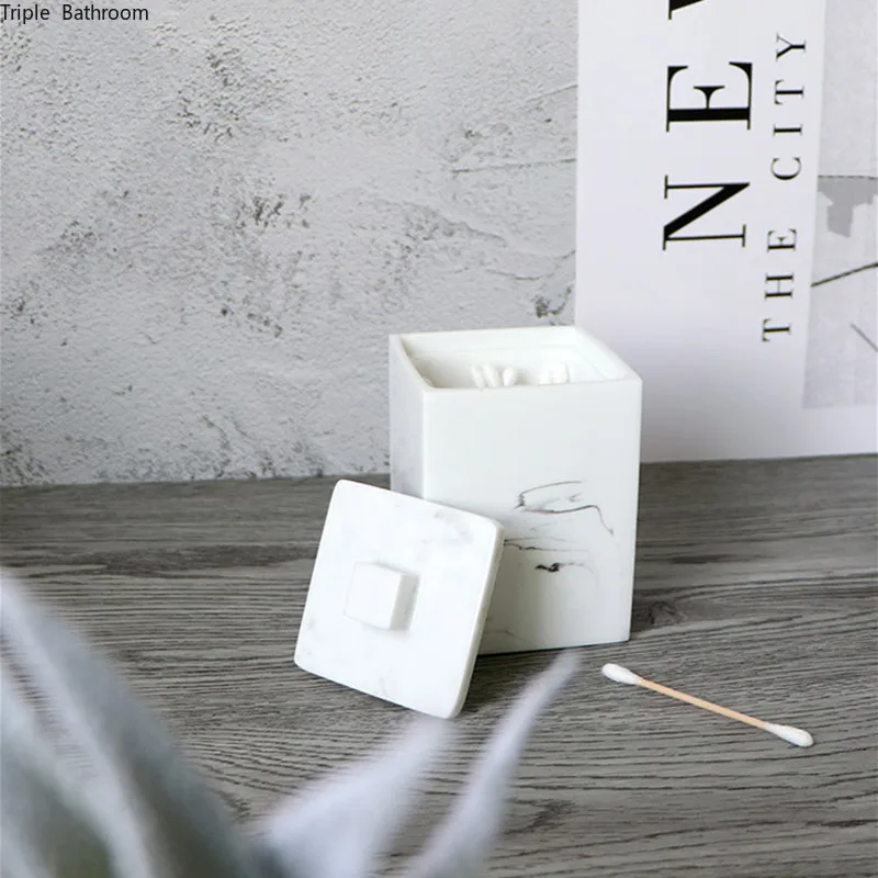 

Light luxury Marble Stripe Resin Wash Set Soap Dispenser Gargle Cup Toothbrush Holder Soap Dish Bathroom Bath Supplies