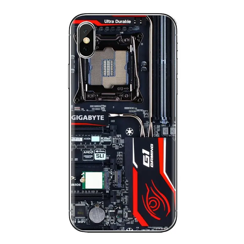 Материнская плата компьютера печатная ТПУ чехлы для huawei Honor 7X V10 6C V9 6A Play 9 mate 10 Pro Y7