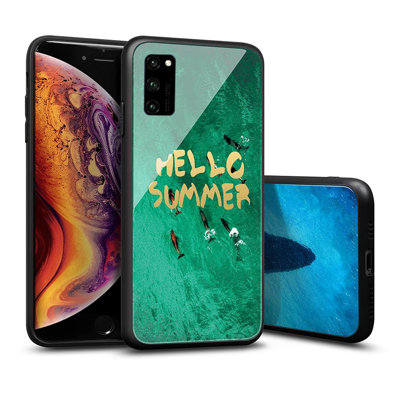 Чехол из закаленного стекла для Huawei Honor V30 Pro 20i 20 Lite жесткий защитный чехол
