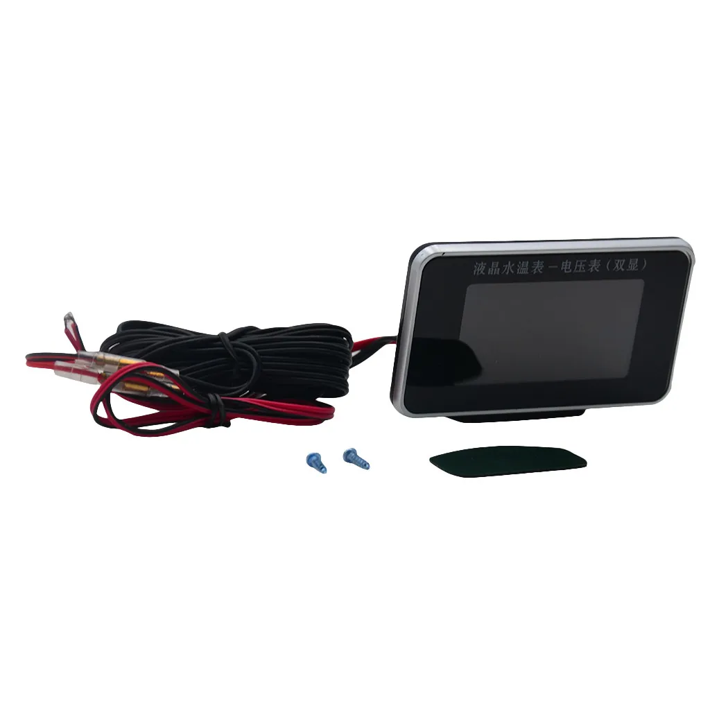 Автомобильный вольтметр 12 В/24 В с ЖК дисплеем|Температурный датчик| |