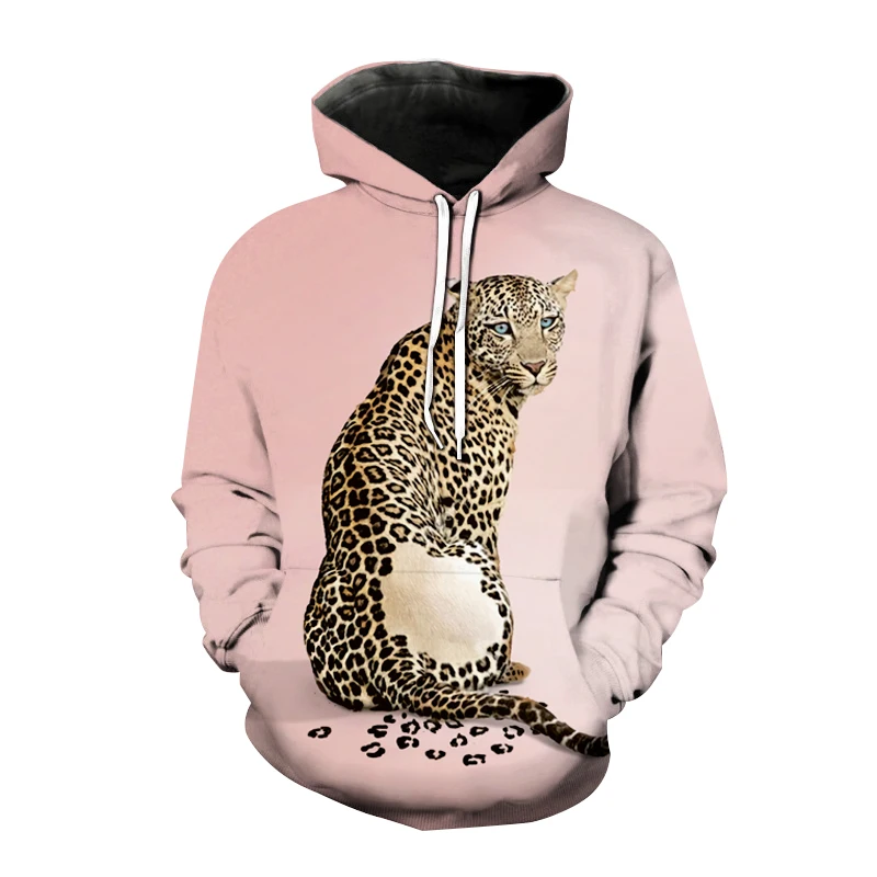 

Black Leopard 3d Print Hoodies Animals Tiger Hooded Sweatshirt Men Women Casual Fashion Hoodie Pullover Hip Hop Tops Coat Unisex