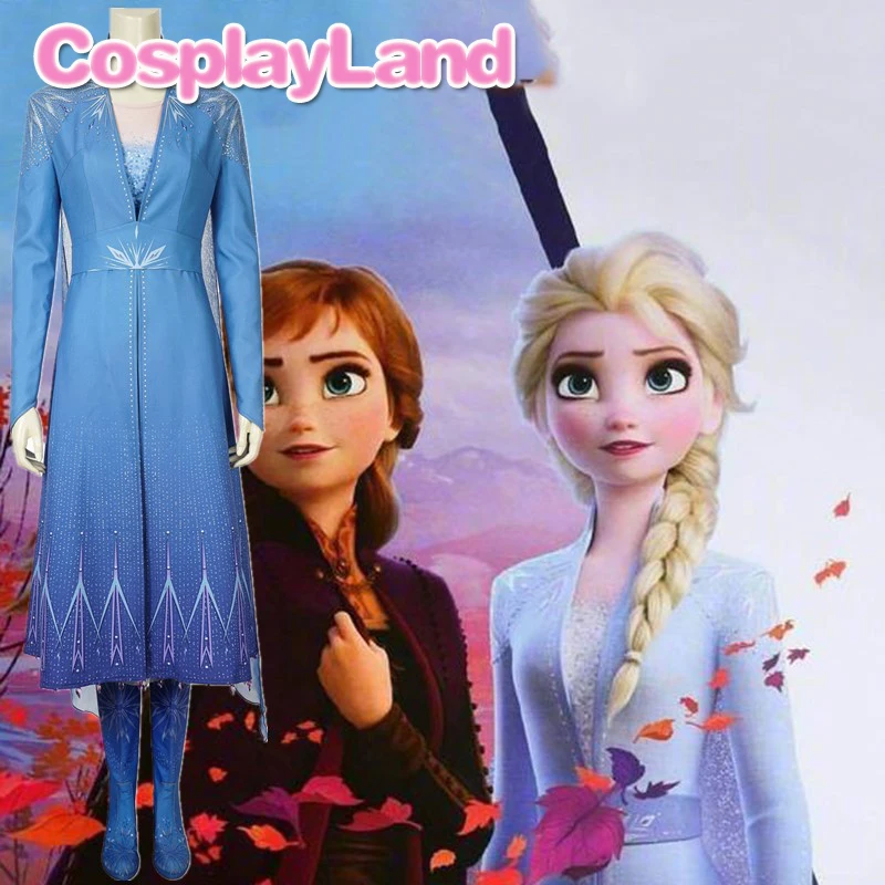 Костюм Эльзы для костюмированной вечеринки на Хэллоуин Платье и Анны Ботинки