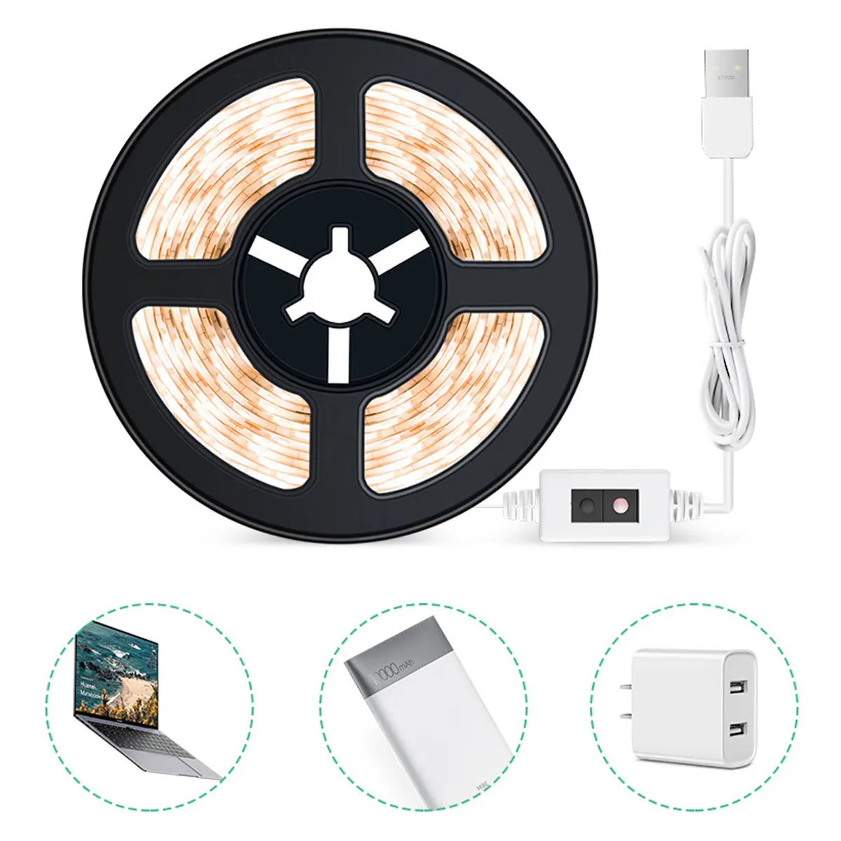 

1/2/3/4/5m USB LED Strip Light Indoor Motion Sensor Detector Flexible Tape 5V LED Waterproof Lamp DIY Household Lights for Home