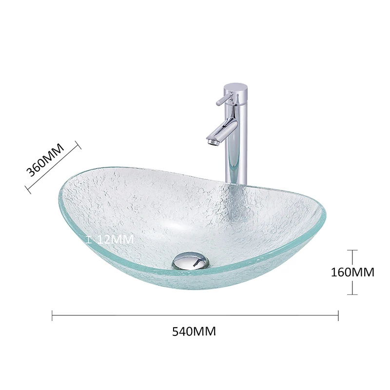 Настольная раковина простой Скульптура узор художественный дома закаленное