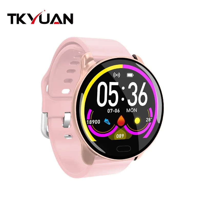 pink TKYUAN K9 Смарт-часы для женщин и мужчин спортивные фитнес-трекер IP67 Водонепроницаемый пульсометр кровяное давление здоровье сон PK V11 V12 Q9 - Цвет: pink
