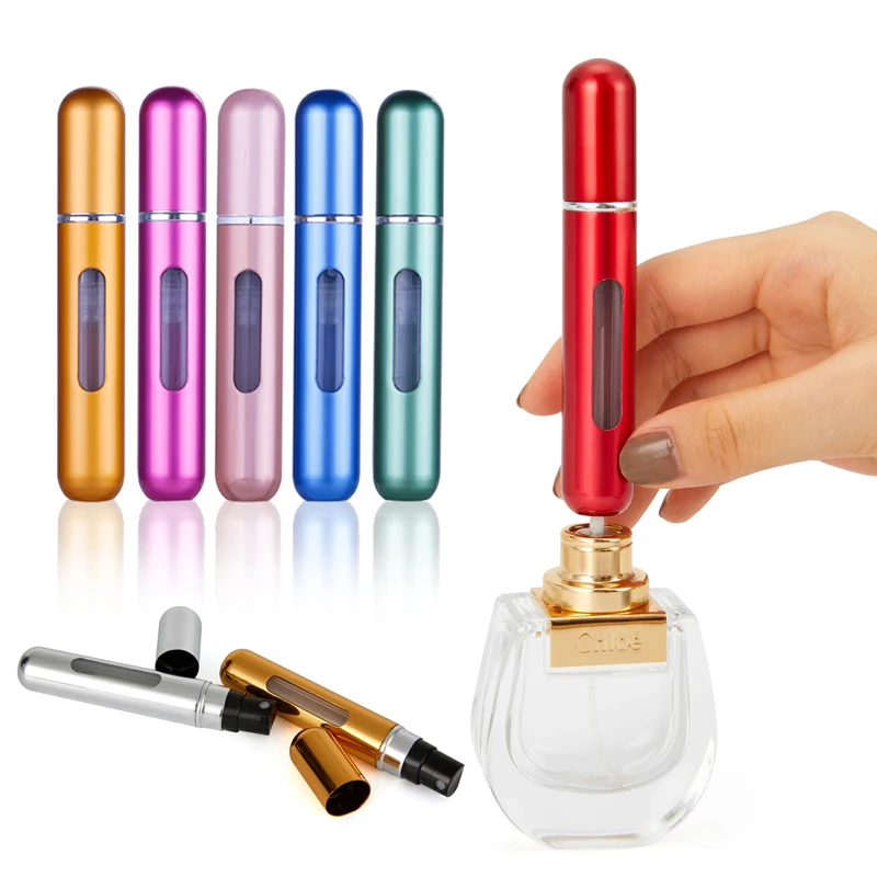 

5ml 8ml Portable Mini Refillable Perfume Bottle With Spray Scent Pump Empty Cosmetic Containers Spray Atomizer Bottle For Travel
