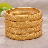 24k dubai can open 4pcslot middle east arab dubai bangle bracelet for women african gold color bresslate jewelry trendy gifts