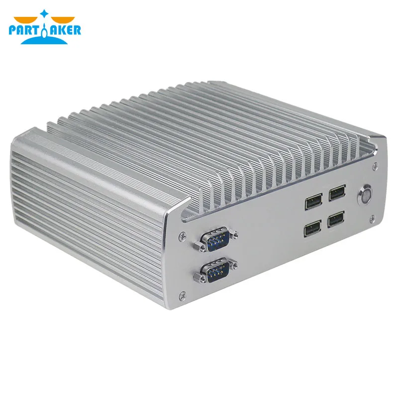 Kaufen Teilhaftig Fanless Industrie Mini PC Intel Celeron J1900 Quad Core Dual Lan Linux Micro Computer Unterstützung RS232 RS485 COM HD-MI