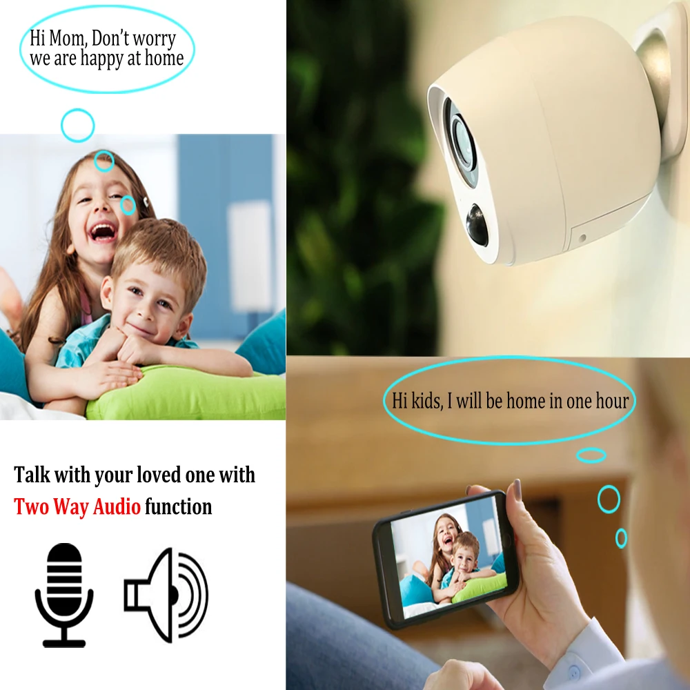 Наружная IP камера CTVMAN 1080P ICSEE с внешним аккумулятором и поддержкой Wi Fi|Камеры