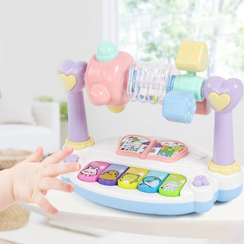 Children's Rotating Puzzle Music Piano Ancient Poems/ Stories/Music/Children's Songs/Three-character Educational Toys | Игрушки и