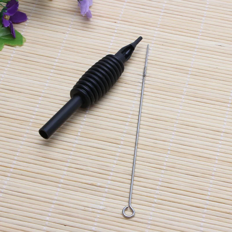 

1Pc Sterile Disposable Tattoo Needle Tube Grip Tip RL RS Silicone Handle C1FF