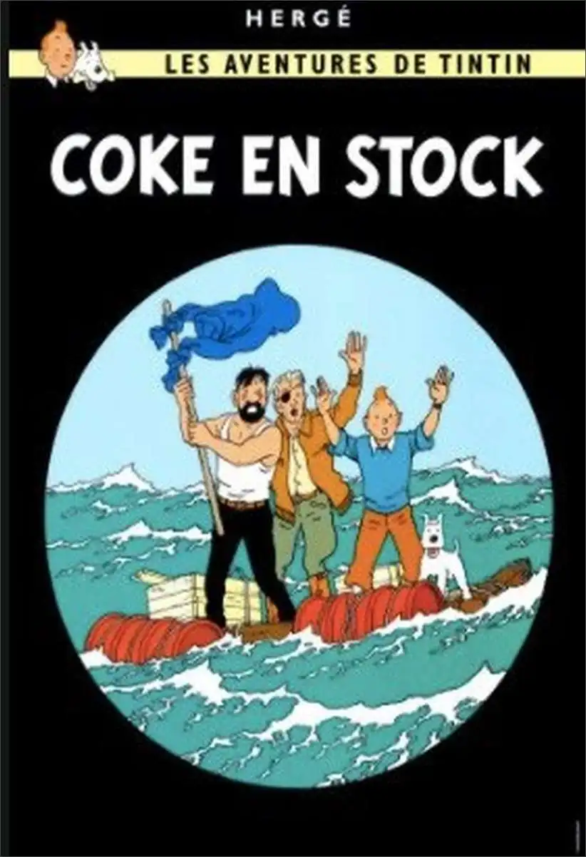 L'Oreille Cassee River Tintin adventure Comics Ретро Винтажный Классический постер Холст Картина