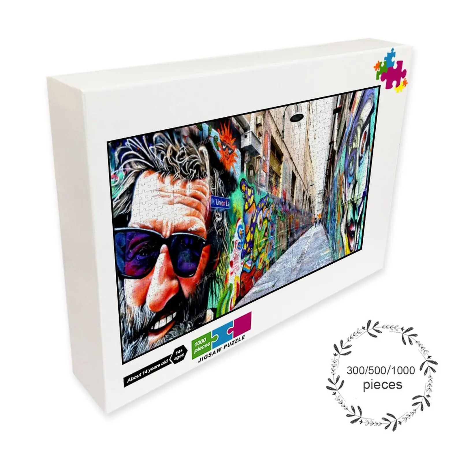 

Пазл деревянный в уличном стиле, 300, 500, 1000 шт.