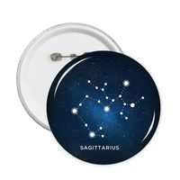sagittarius constellation zodiac sign round pins badge button clothing decoration gift 5pcs