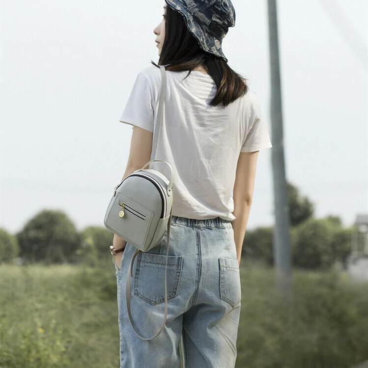 

2019 Brand New Casual Women Girls Mini Backpack Faux Leather Rucksack School Bag Casual Travel Shoulder Bags