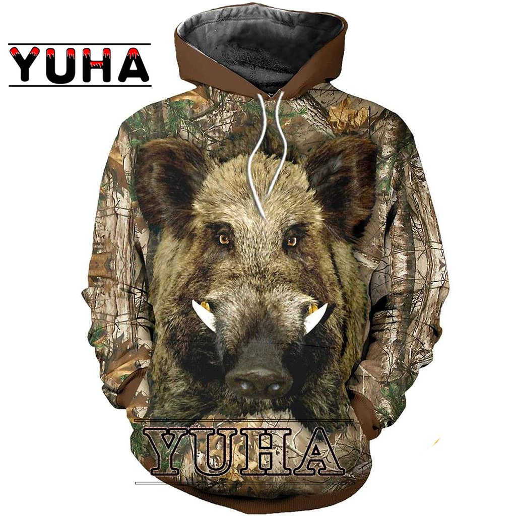 

Fashion wild boar hunting 3D full print sweatshirt funny street casual sweatshirt/hoodie/ hoodie unisex casual sweatshirt