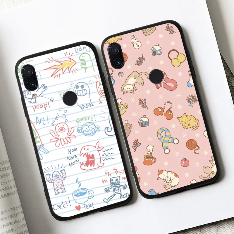 Силиконовый чехол для Xiaomi redmi note 8t 8a 8 pro s 7 6 5 a k20 задняя крышка coque 7a 6a с милым