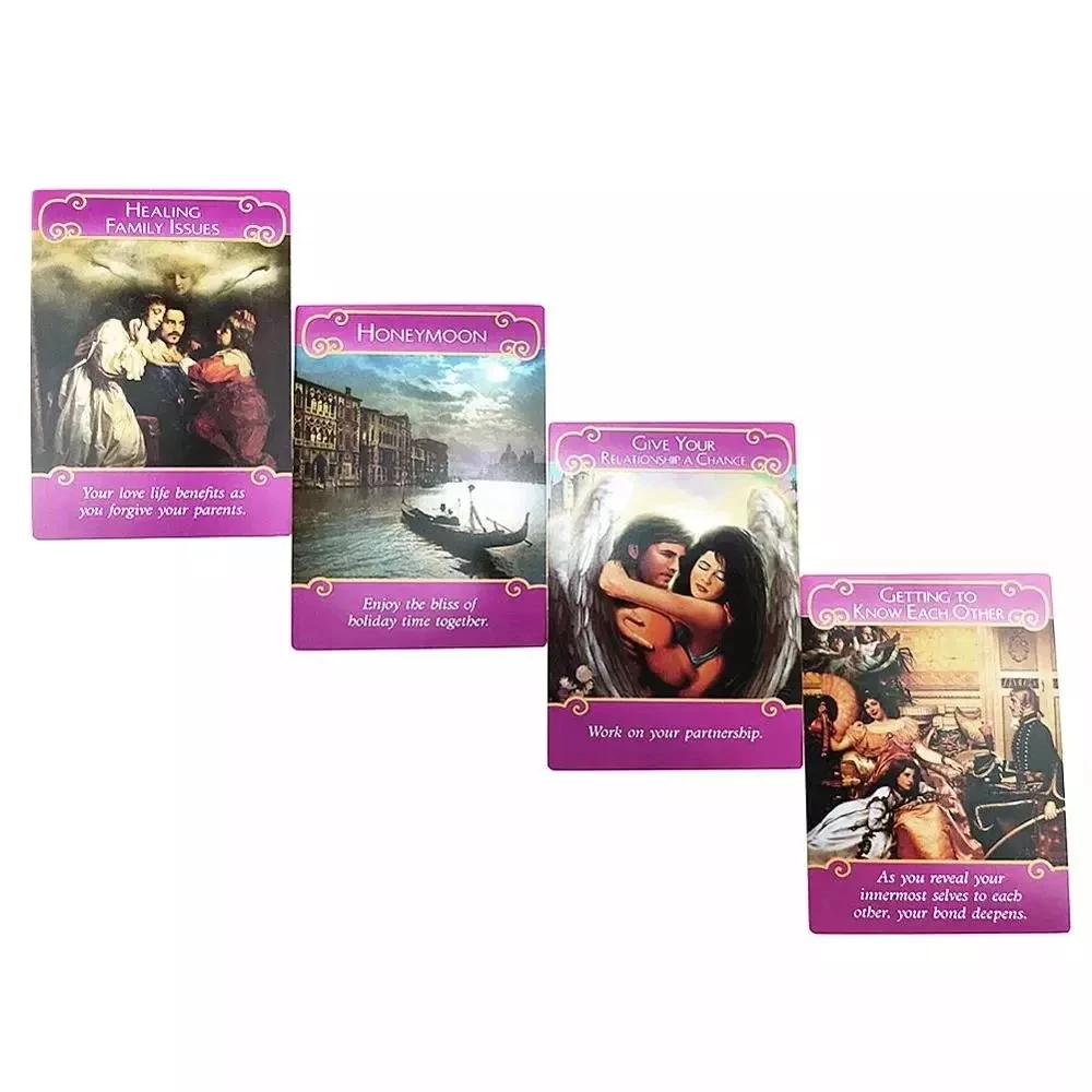 

Full English New Romance Angels Oracle Cards Deck Mysterious Tarot Cards 44 pcs Board Game By Doreen Virtue Rare Out Of Print