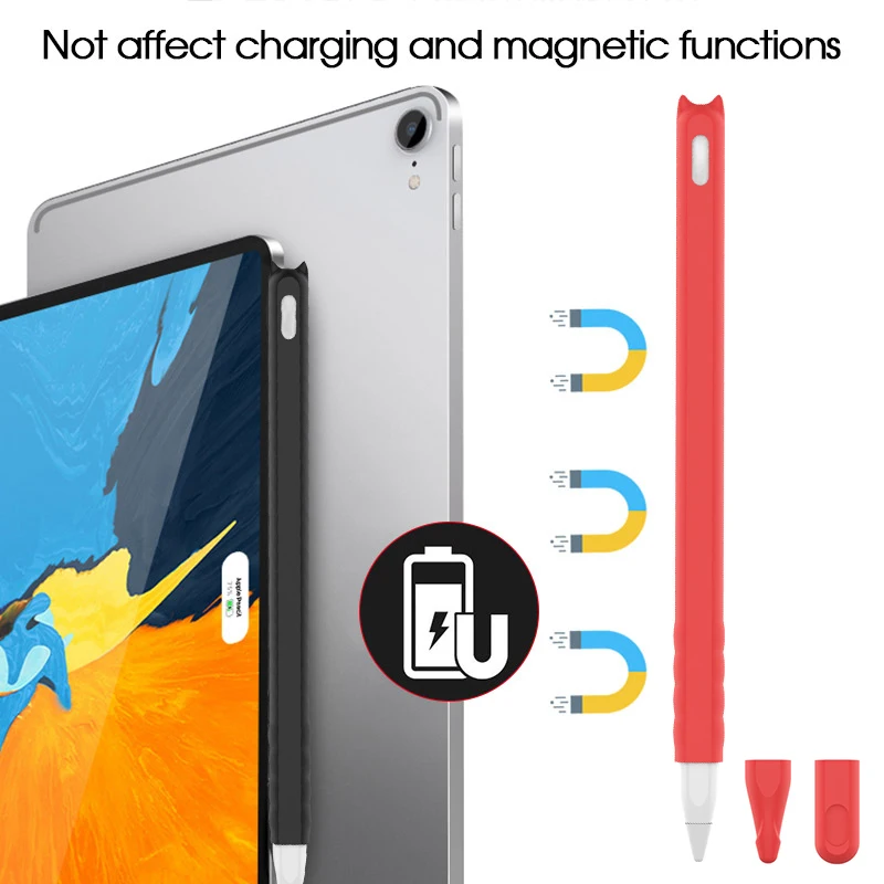 Чехлы для Apple Pencil 2-й силикагелевый чехол с милым рисунком кошки планшета iPad