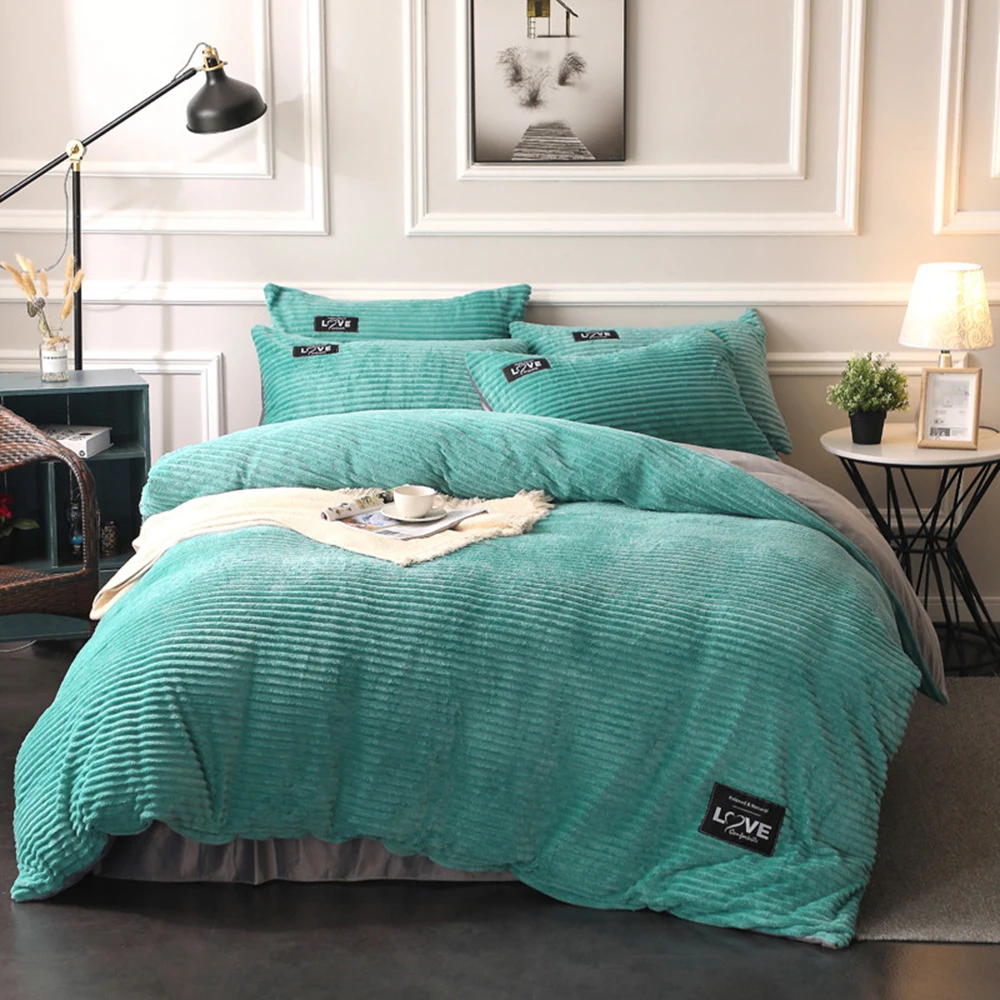 Домашнее постельное белье комфортное мягкое покрывало из бархата с кристаллами