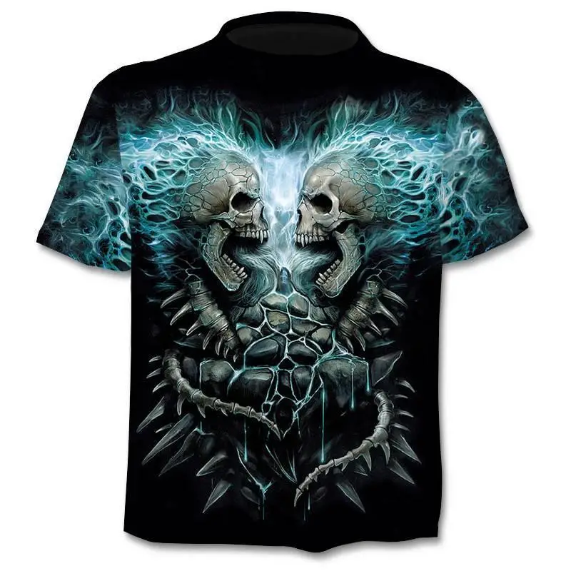 

2020 New Motorcycle Skull 3dt -Shirt Men Women Fashion Hip Hop T -Shirt Streetwear Pullover T Shirt Camisetas Hombre Tops Tees