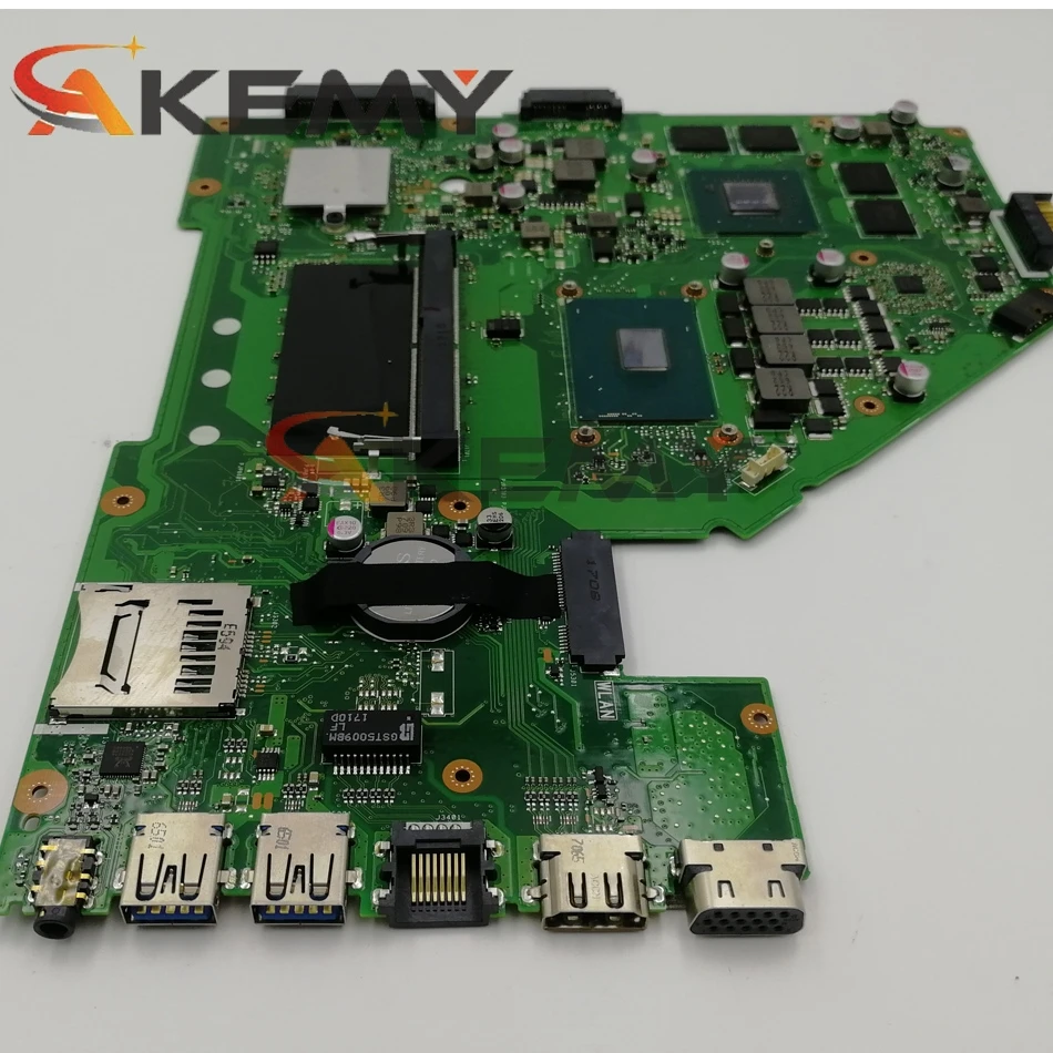 

Akemy X550VQ Mainboard for ASUS X550VX X550VQ FZ50VX FH5900V X550VX Laptop motherboard tested original I5-6300HQ GT940M 4GB RAM