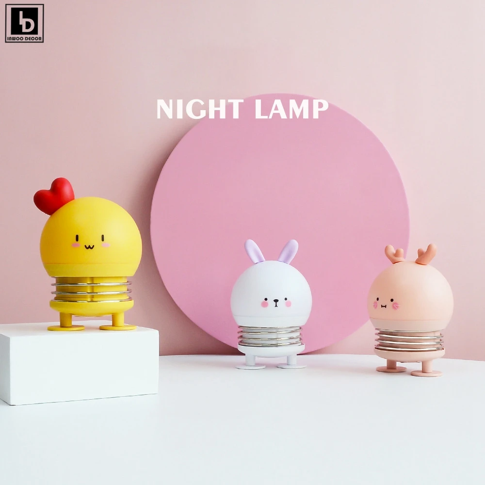 

Creative Stress Relief Night Light Lucky Animal Figurines Lamp Ornament Kawaii Cute Room Decoration Home Decor Accessories Gift