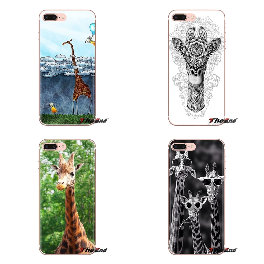 For Xiaomi Redmi 4A S2 Note 3 3S 4 4X 5 Plus 6 7 6A Pro Pocophone F1 giraffes cute animal Transparent Soft Shell Covers |