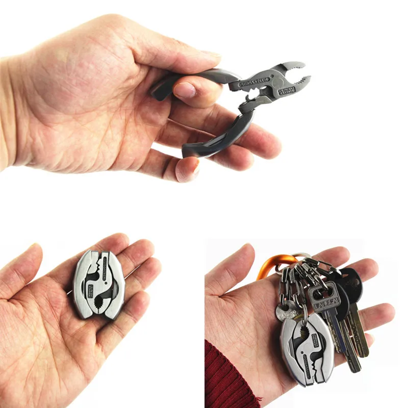 

Genuine Swiss technology Swiss Tech 9 in 1 stainless steel Mini folding pliers, outdoor EDC tools Screwdriver Knife Saw Survival