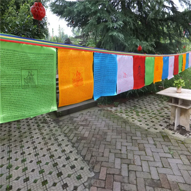 Религиозные флаги Тибетские буддийские товары цветной принт молитвенный флаг