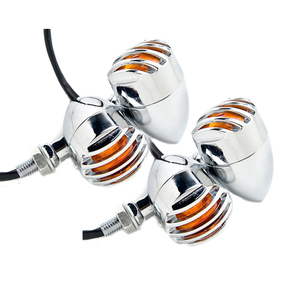 4х хромированные поворотники для мотоцикла 12 В индикатор янтарсветильник Suzuki