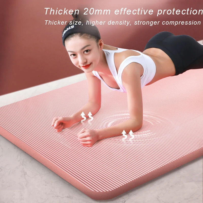 

Yoga Mat Thickening 20MM Widening And Lengthening Beginner Home Mat Female Men's Fitness Non-Slip Yoga Mat