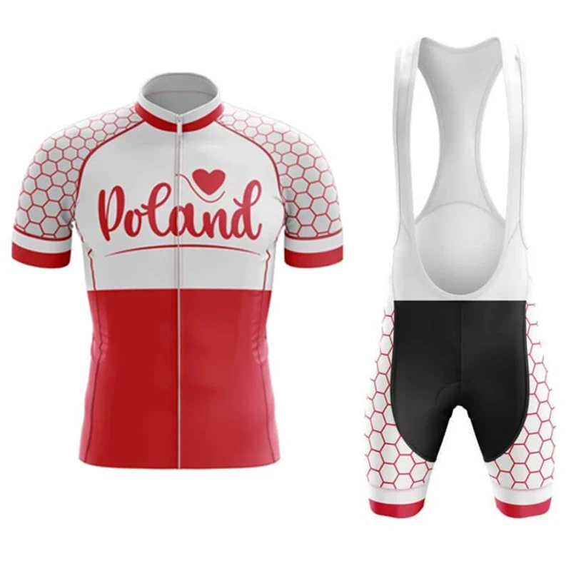 2021 Польша новая команда Джерси для велоспорта по индивидуальному заказу дорога