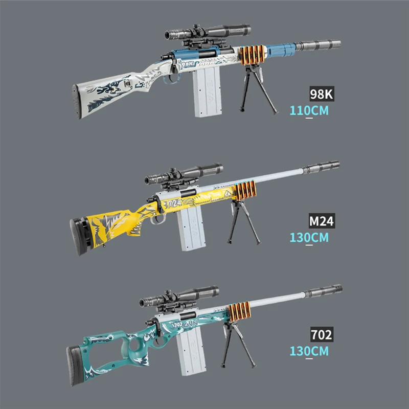 702 M24 AWM 98k пистолет с мягкими пулями игрушечная снайперская винтовка