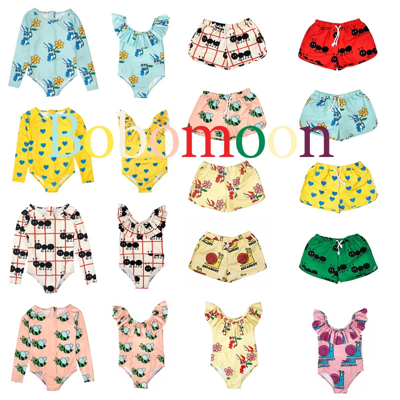 

(ship Late July) Girls Swimsuits One-piece Girls Small Big Children's Hot Spring Swimwear Cartoon Swimwear Quick-drying Swimwear