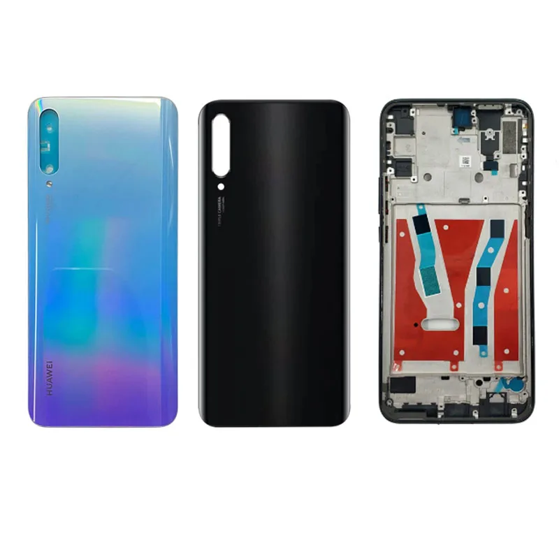 

For Huawei P Smart Pro 2019 Back Battery Cover Rear Housing Door Case+Middle Frame Lcd Support Front Bezel Holder Plate Chassis