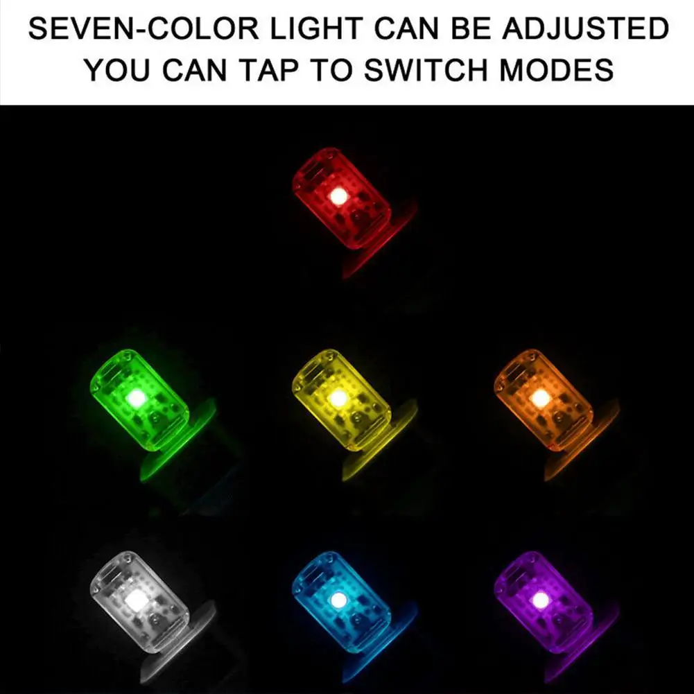 

1PC Mini 7 In 1 Car USB Atmosphere Light Music Control Car Light Light Light LED Mini Night Ambient Decorative Colorful O2I4