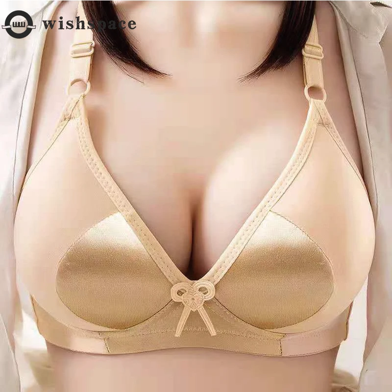 Бюстгальтер женский тонкий бюстгальтер с тиснением сбоку без магнитных ободков