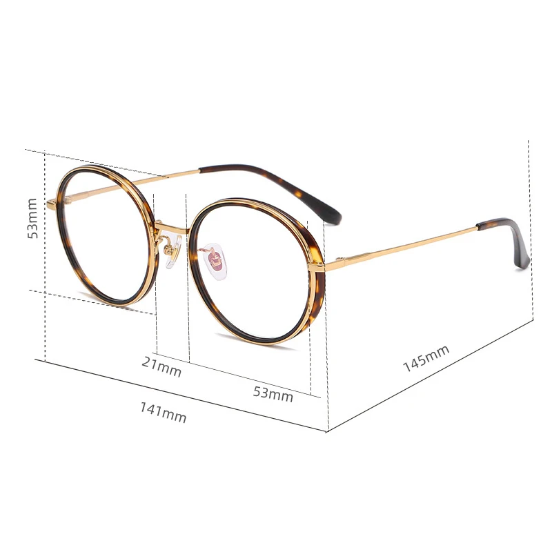 

Vintage Men Acetate Glasses Frame Women Round Luxury Brand Eyewear Male Optical Myopia Prescription Titanium Eyeglasses Frame