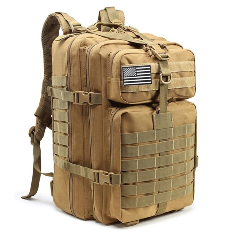 50L Military Tactical Backpack Training Gym Fitness Bag Man Outdoor Hiking Camping Travel Rucksack Trekking Army Molle | Спорт и