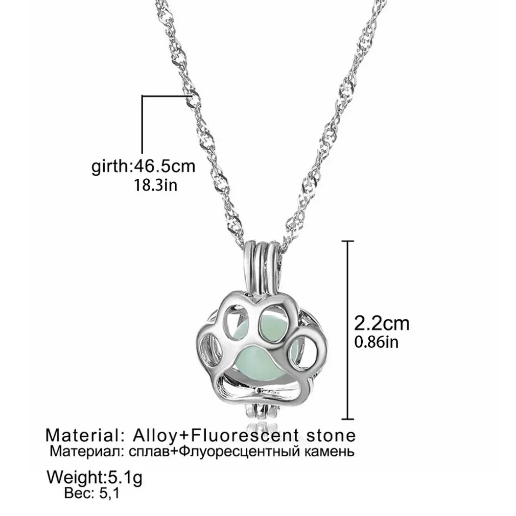 Светящееся ожерелье женская подвеска из сплава ФЛУОРЕСЦЕНТНОЕ украшение
