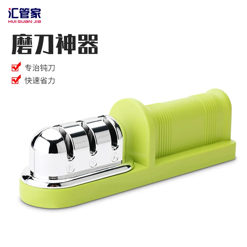 Бытовая точилка для ножей профессиональный камень заточки кухонных с тремя