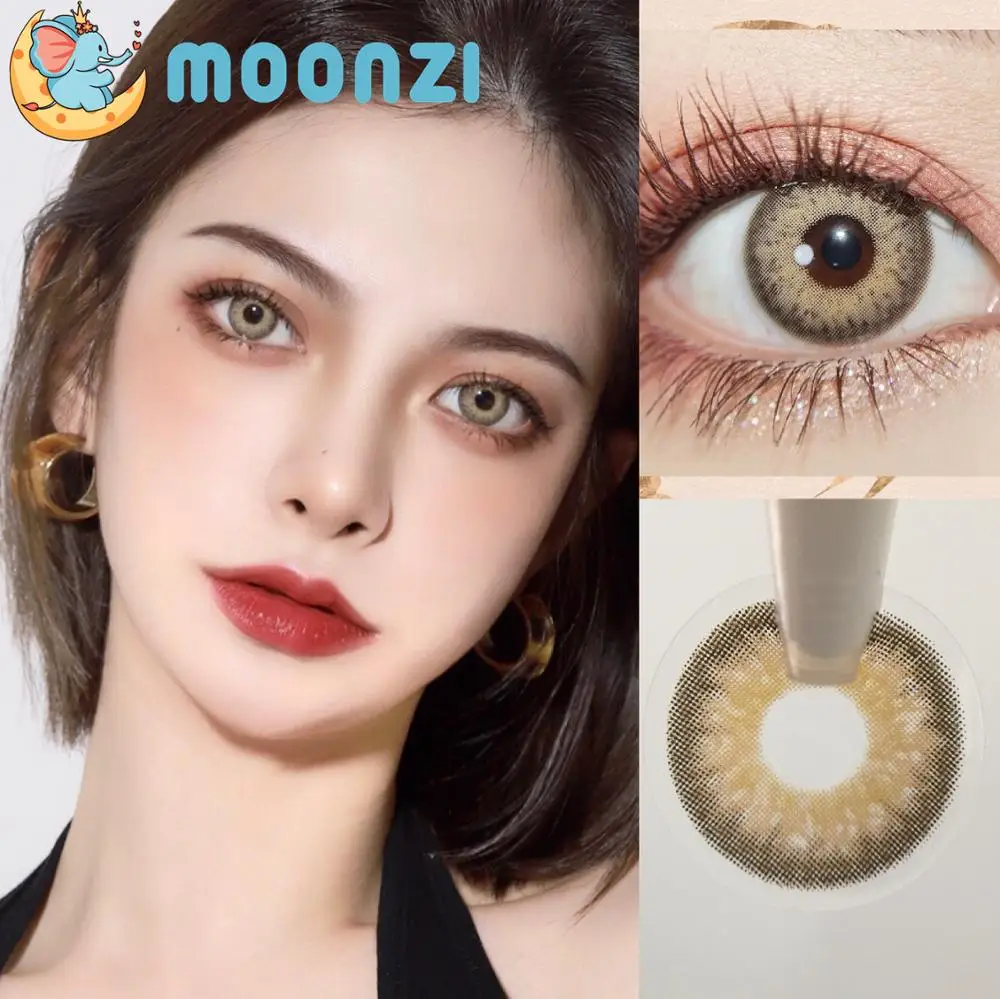 MOONZI скандинавской мифологии Кот бурый Цветной контактные линзы для глаз макияж