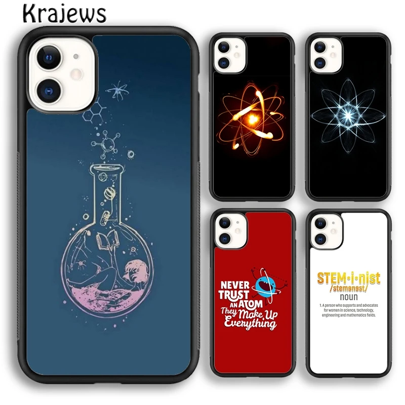 Чехол для телефона krajew Atom iPhone 5 6s 7 8 plus X XR XS 11 12 pro max Samsung Galaxy S8 S9 S10 Plus|Бамперы| |