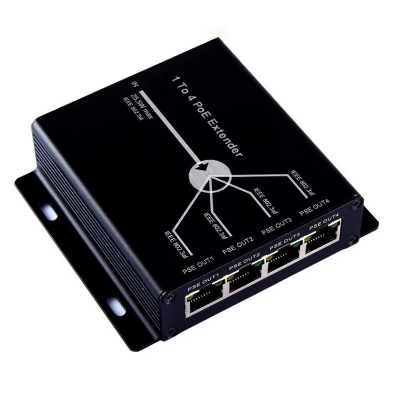 

4 порта IEEE802.3Af PoE удлинитель для IP-камеры расширение 120 м расстояние передачи с 10/100 Мбит/с портами LAN порт s 4 POE удлинитель