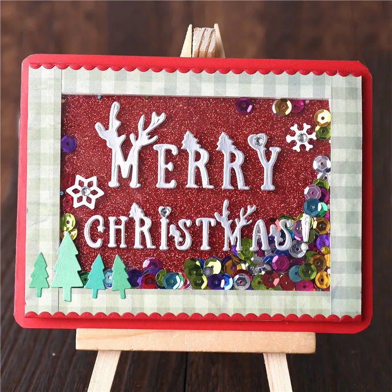 GJCrafts Merry Christmas металлические Вырубные штампы с головой лося новинка 2019