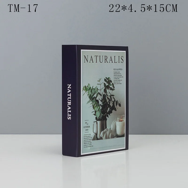 17 Nordic Modern False Book Prop Simulation Book Bedroom Wine Cabinet Bookshelf Ornaments Crafts Store Bookcase Decoration Display - Цвет: 17